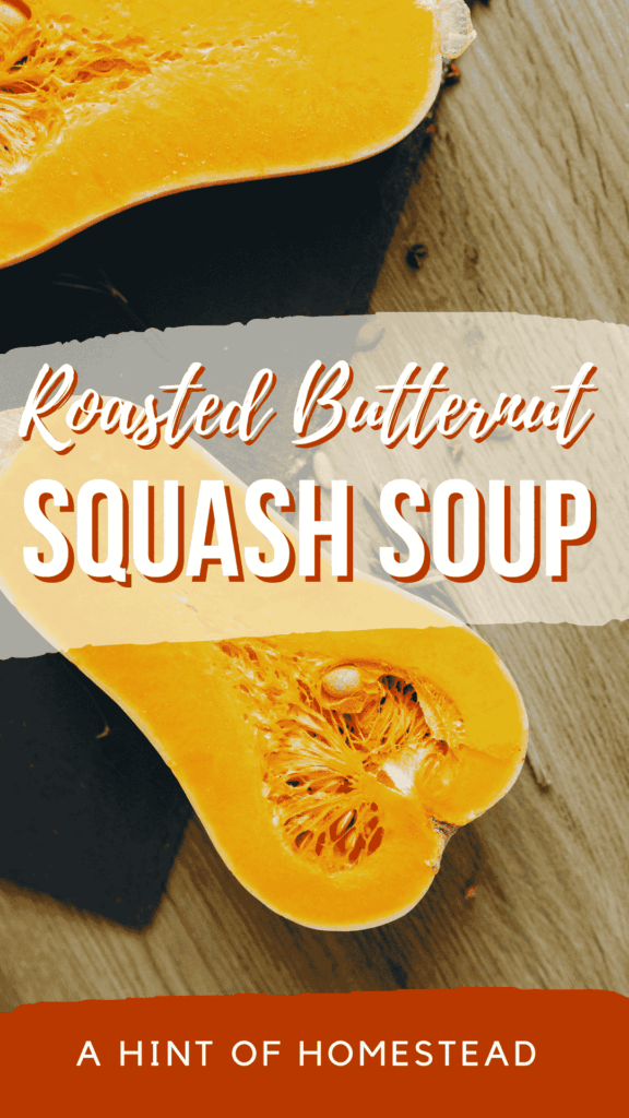 Roasted Butternut Squash Soup Pinterest Image