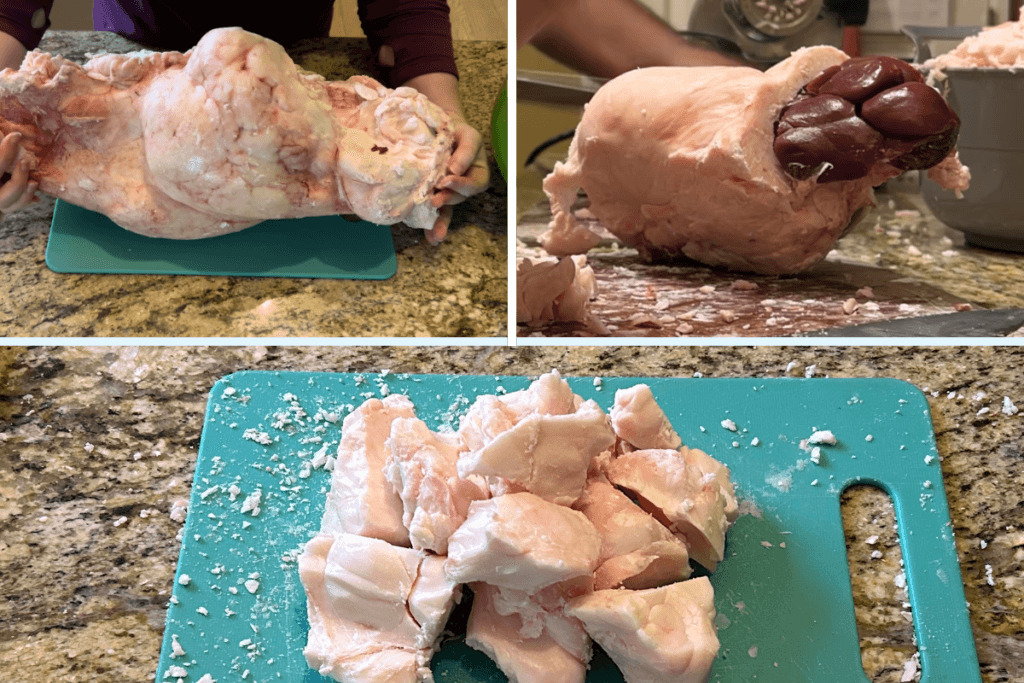 raw beef kidney fat