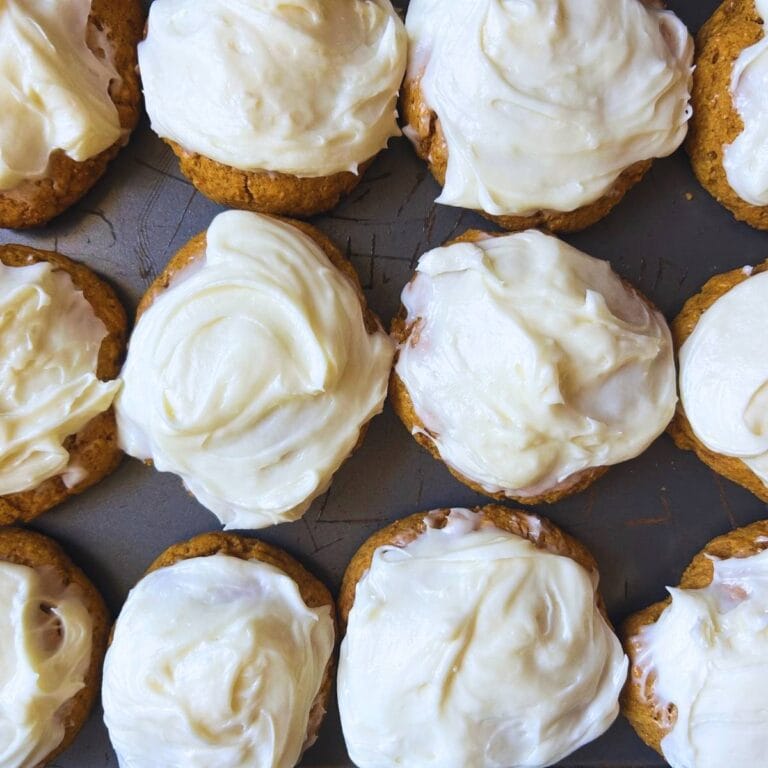 browned butter pumpkin cake cookies featured image