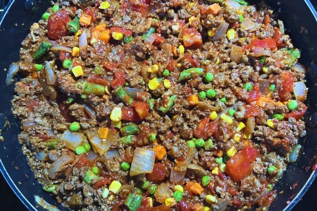 cooked shepherds pie filling