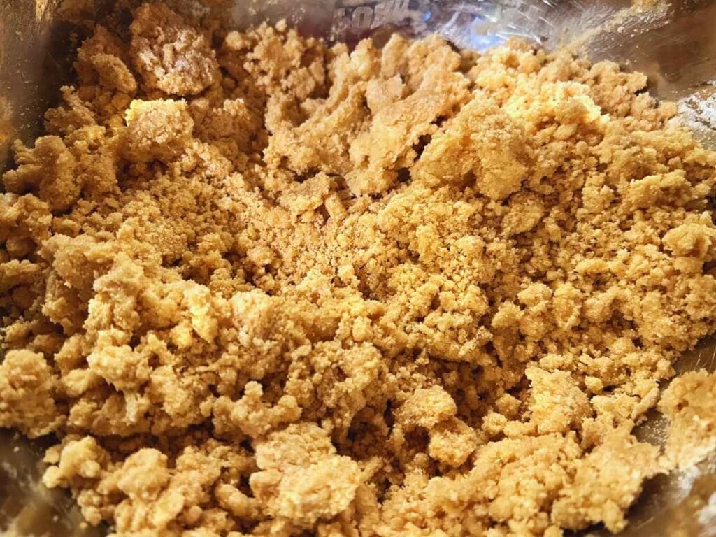 mixed up crust in mixing bowl