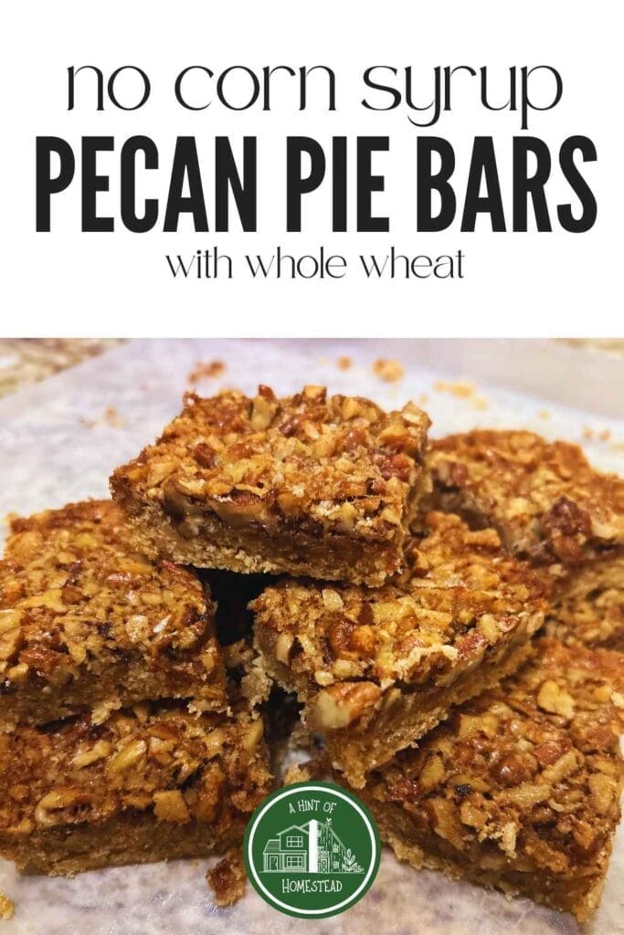 pecan pie bars pinterest image