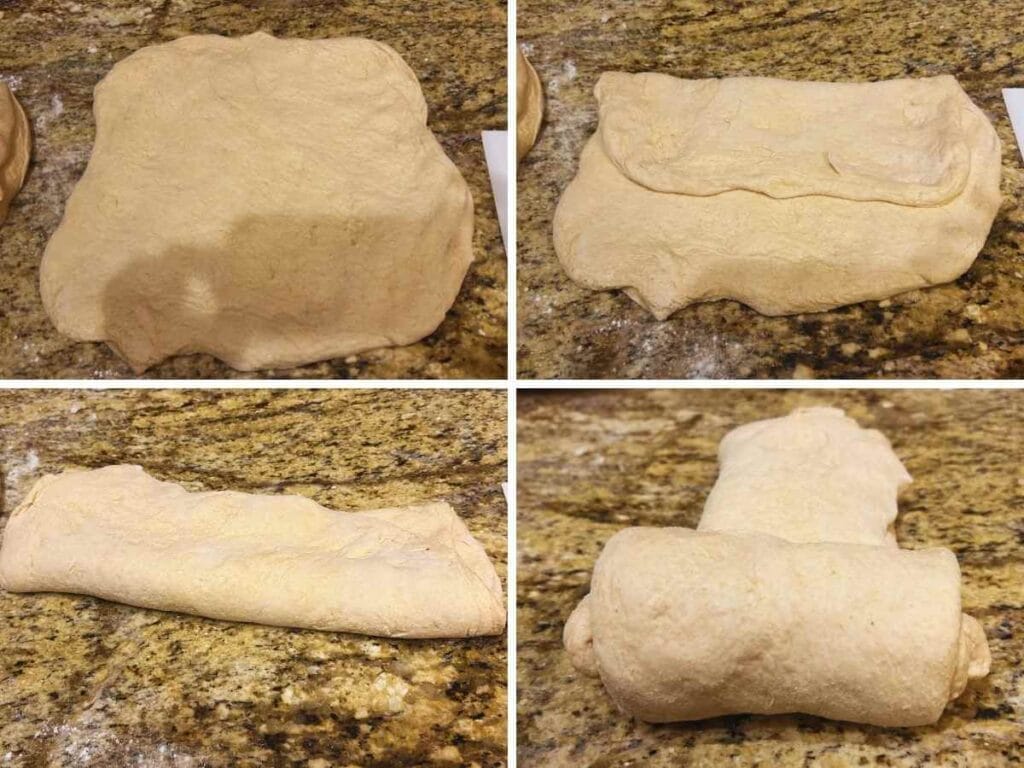 step by step images of how to shape a boule