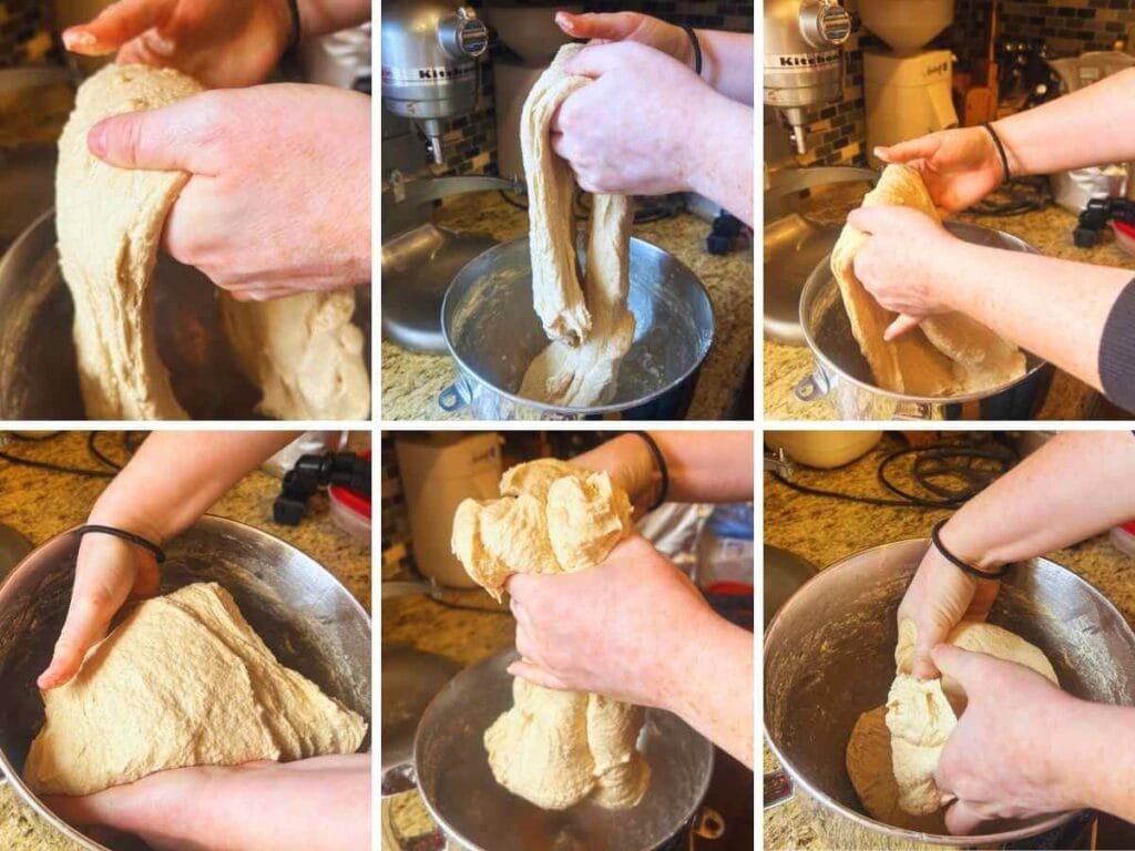 steps to perform coil folds in breadmaking