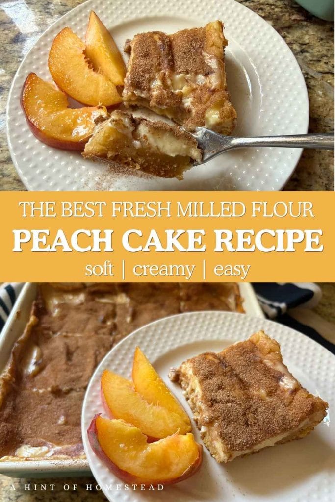peach cake pinterest image